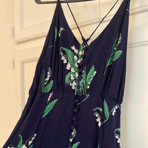 Urban Outfitters Floral-print Halter Midi Dress